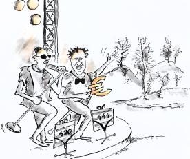 Selas ir meras. Adomo ŽILINSKO karikatūra